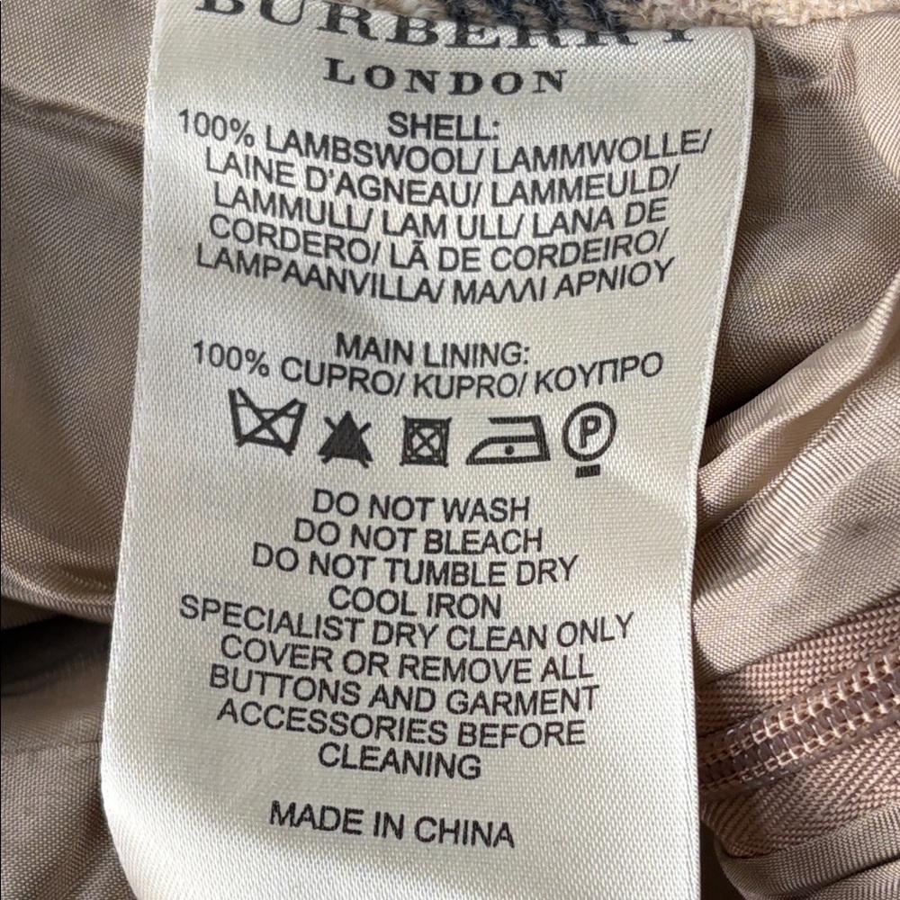 Burberry London Tan Plaid A-Line Skirt – Size US 6 - Picture 7 of 7